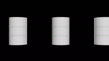 Beyaz boş metal varil