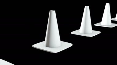 Trafik koni. Yol işareti 3d