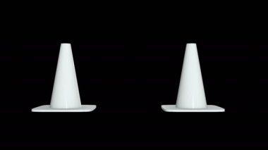 Trafik koni. Yol işareti 3d