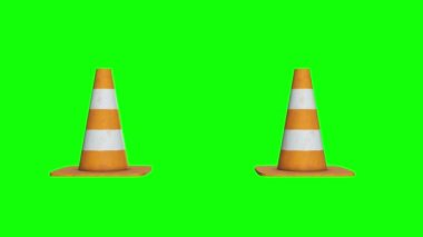Trafik koni. Yol işareti 3d