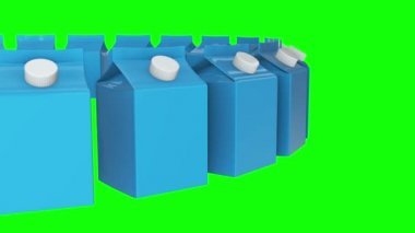 Süt veya meyve suyu 3d kutu