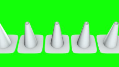 Trafik koni. Yol işareti 3d