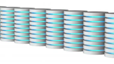 Fütüristik sunucu sabit disk ve veritabanı veya pil hücre.