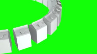 Süt veya meyve suyu 3d kutu