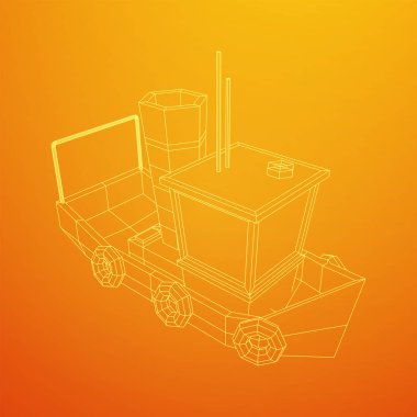 Balıkçı teknesi. Tel kafes balıkçılık trol