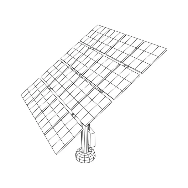 Solenergi panel vektor — Stock vektor