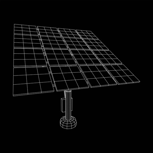 Solar energy panel vector