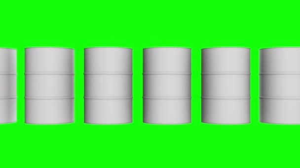 白色空白金属桶 — 图库视频影像