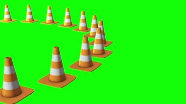Trafik koni. Yol işareti 3d