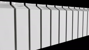 Süt veya meyve suyu 3d kutu