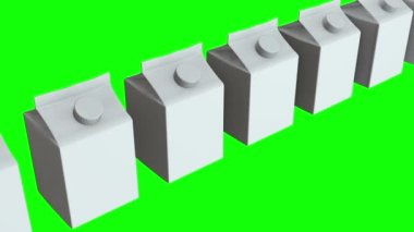 Süt veya meyve suyu 3d kutu