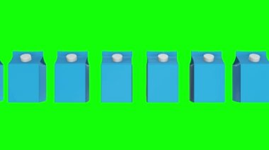 Süt veya meyve suyu 3d kutu