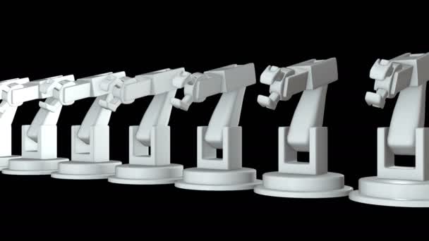 机器人臂3d — 图库视频影像