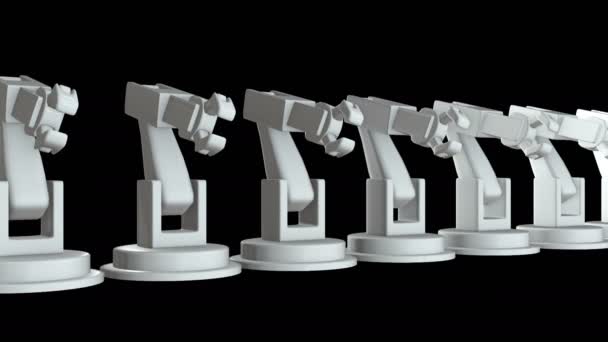 Robotic arm 3d — стокове відео