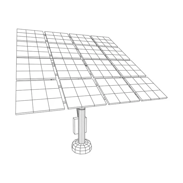 Solenergi panel vektor — Stock vektor