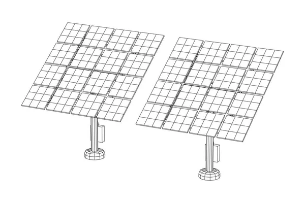 Solenergi panel vektor — Stock vektor
