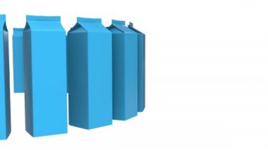 Süt veya meyve suyu 3d kutu