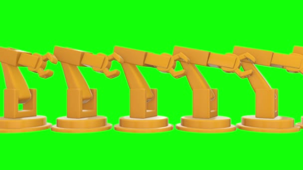 Braço robótico 3d — Vídeo de Stock