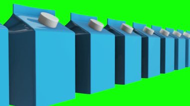 Süt veya meyve suyu 3d kutu