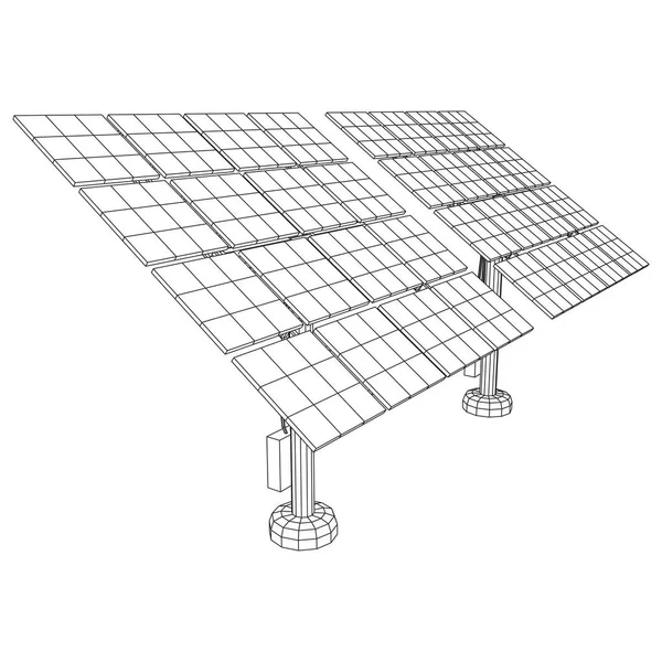 태양 에너지 패널 벡터 — 스톡 벡터