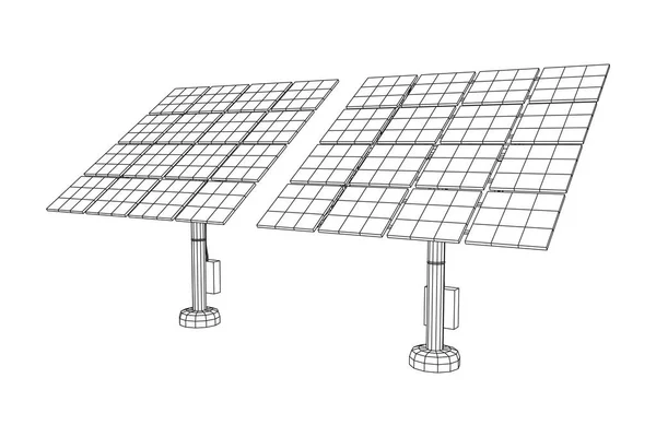 Vettore pannello energia solare — Vettoriale Stock