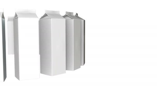 Молоко або сокова коробка 3d — стокове відео