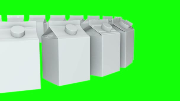 Milk or juice box 3d — Stock Video