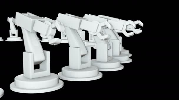 Robotic arm 3d — Stock Video