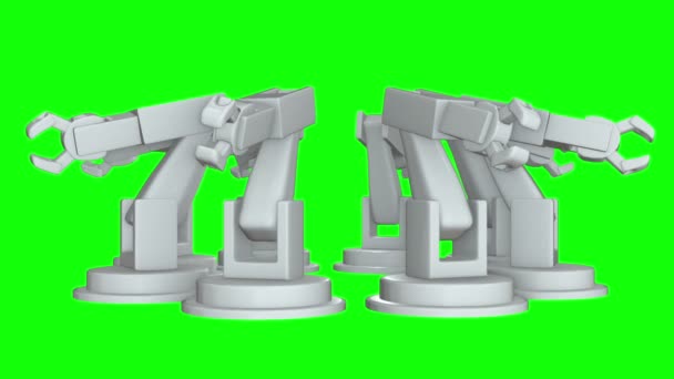 Robotic arm 3d — Stock Video