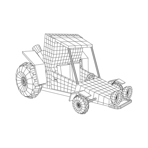 Off road coche buggy duna — Vector de stock