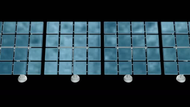 Panel de energía solar 3d — Vídeos de Stock