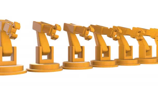 Robotic arm 3d — Stockvideo