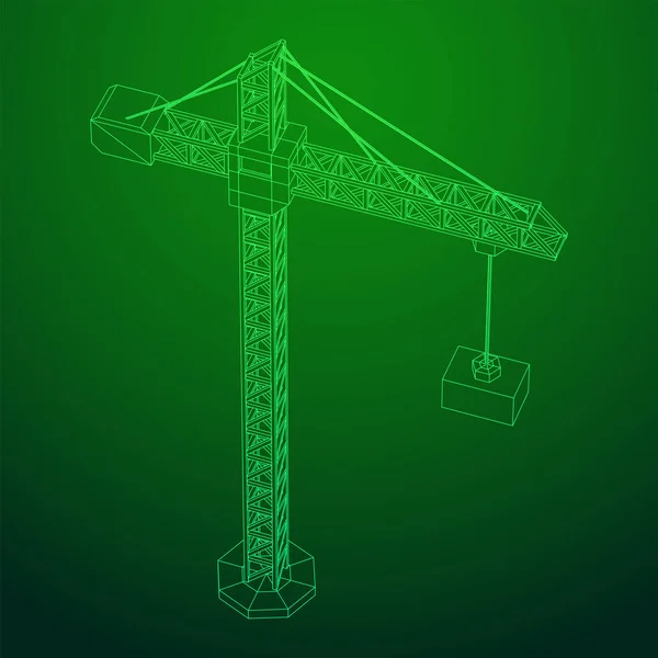Toren bouw kraan — Stockvector
