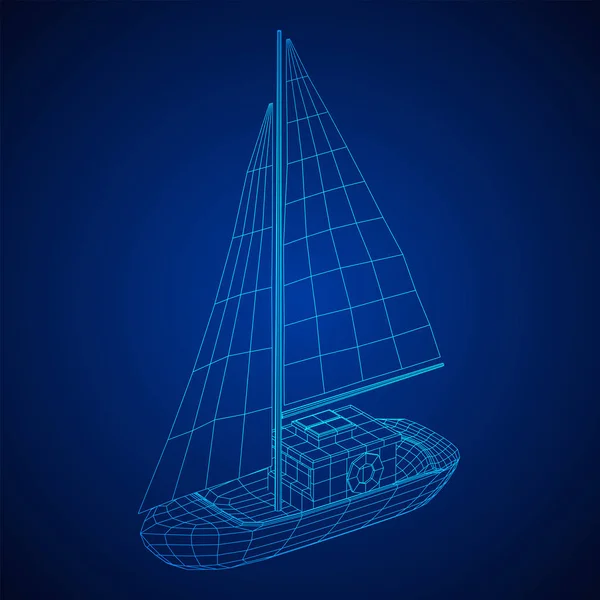 Yacht or sail boat vector — Stock Vector