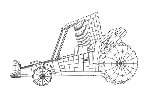 Off road coche buggy duna — Vector de stock