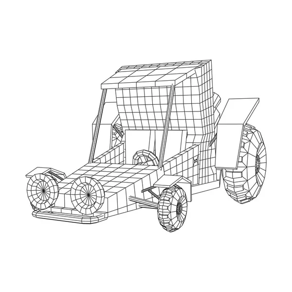 Fuori strada dune buggy auto — Vettoriale Stock