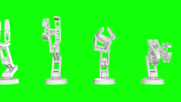 Роботизированная рука 3d — стоковое видео