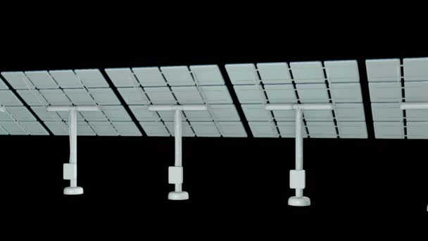 Painel de energia solar 3d — Vídeo de Stock