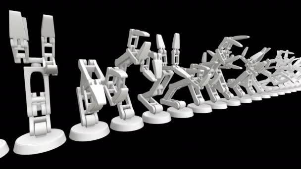 Roboterarm 3D — Stockvideo