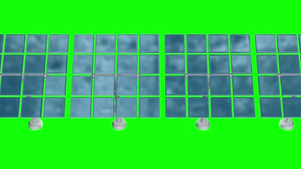 Painel de energia solar 3d — Vídeo de Stock