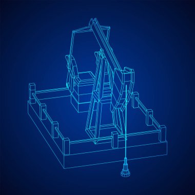Petrol kuyusu Rig jakı tel kafes