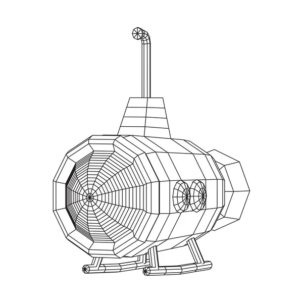 Подводная подводная лодка . — стоковый вектор