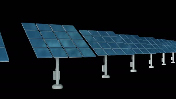Güneş enerjisi paneli 3D — Stok video