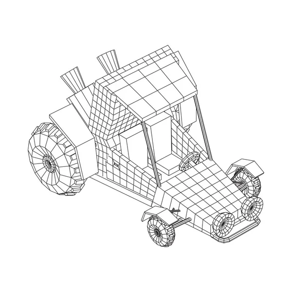 Off road coche buggy duna — Vector de stock