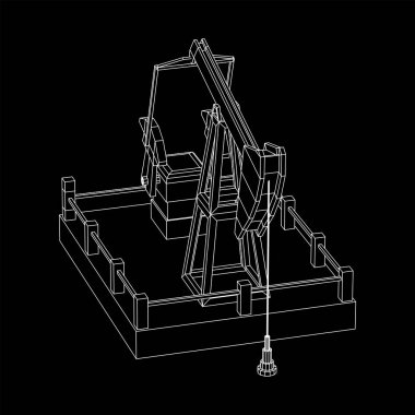 Petrol kuyusu Rig jakı tel kafes