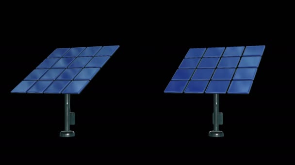Panel energii słonecznej 3D — Wideo stockowe