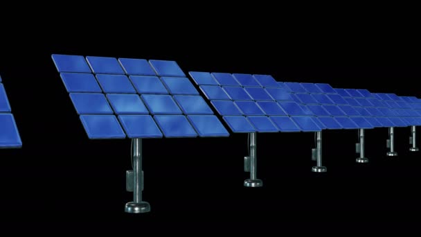 Solenergi panel 3D — Stockvideo