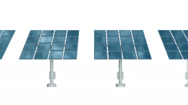 太阳能面板 3d — 图库视频影像