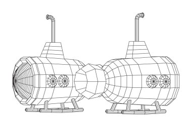 Denizaltı sualtı tekne tel kafes.