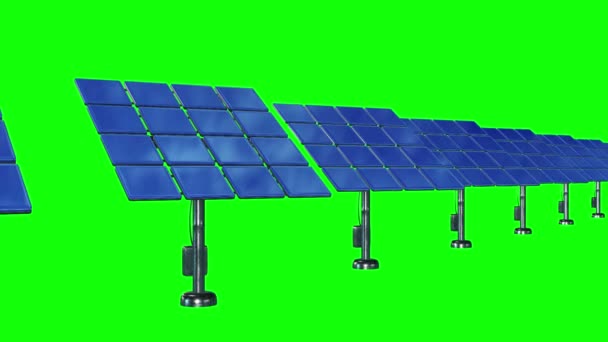 Painel de energia solar 3d — Vídeo de Stock